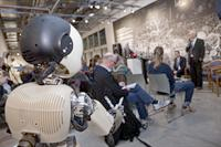 A social robot in a social environment